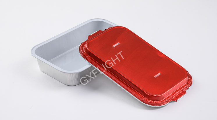 Disposable Aluminum Dinner Tray with Paper Lids 3 Compartment Foil